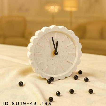 ساعة ديكور حجر